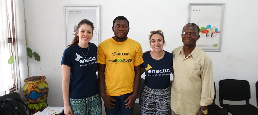 Aiding Change team members and beneficiaries