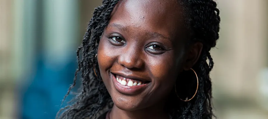 Woman smiling at camera