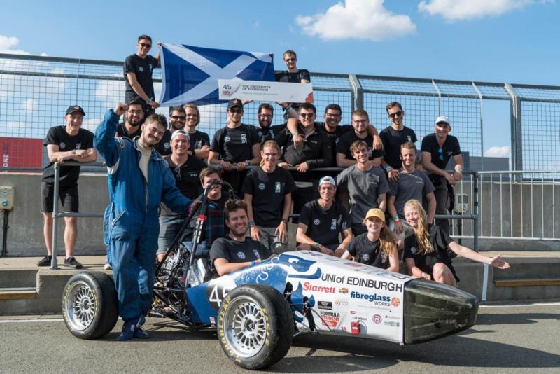 Edinburgh University Formula Student team with race car