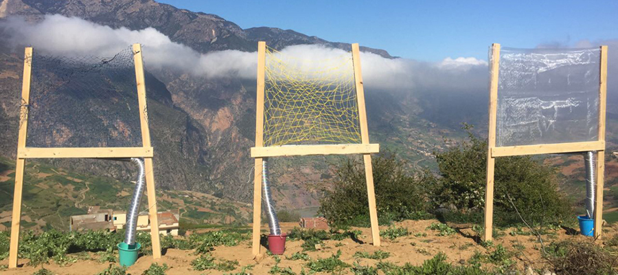 Fog catchers in the Atlas Mountains